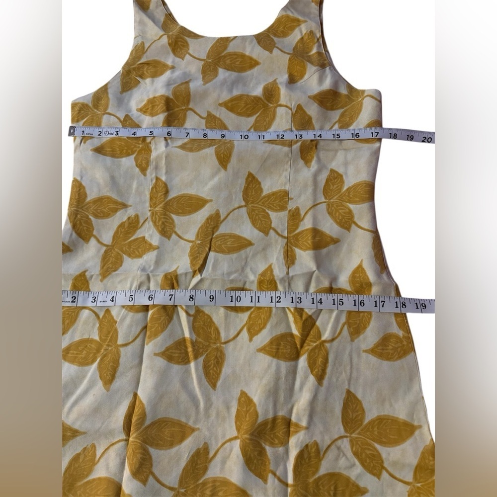 Pineapple Moon Dresses | Woman Size M Color: Gold/Yellow 100% silk - Picture 6 of 7